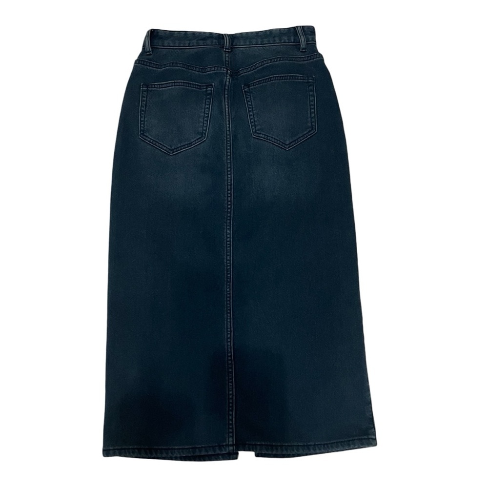 Classic Midi Denim Skirt - Dark Blue